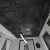 image:imageArt3d 48Pack PVC Drop Ceiling Tiles 192 SqFt 24x24 Decorative Panels for Home and Office 2ft x 2ft MultiPack Crisp White FinishSquare Black