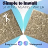 image:imageArt3d 48Pack PVC Drop Ceiling Tiles 192 SqFt 24x24 Decorative Panels for Home and Office 2ft x 2ft MultiPack Crisp White FinishSunset Gold