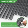 image:imageArt3d 8Pack 96 x 6 WPC Wall Panels 3D Wood Fluted Acoustic Accent Wall Paneling Mondern Wainscoting Panels for Interior Wall Decor Living Room Bedroom Office Covering 32 Sqft WalnutSteel Gray