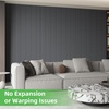image:imageArt3d 8Pack 96 x 6 WPC Wall Panels 3D Wood Fluted Acoustic Accent Wall Paneling Mondern Wainscoting Panels for Interior Wall Decor Living Room Bedroom Office Covering 32 Sqft WalnutSteel Gray