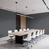 image:imageArt3d 8Pack 96 x 6 WPC Wall Panels 3D Wood Fluted Acoustic Accent Wall Paneling Mondern Wainscoting Panels for Interior Wall Decor Living Room Bedroom Office Covering 32 Sqft WalnutSteel Gray
