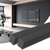 image:imageArt3d 8Pack 96 x 6 WPC Wall Panels 3D Wood Fluted Acoustic Accent Wall Paneling Mondern Wainscoting Panels for Interior Wall Decor Living Room Bedroom Office Covering 32 Sqft WalnutBlack