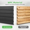 image:imageArt3d 8Pack 96 x 6 WPC Wall Panels 3D Wood Fluted Acoustic Accent Wall Paneling Mondern Wainscoting Panels for Interior Wall Decor Living Room Bedroom Office Covering 32 Sqft WalnutBlack
