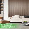 image:imageArt3d 8Pack 96 x 6 WPC Wall Panels 3D Wood Fluted Acoustic Accent Wall Paneling Mondern Wainscoting Panels for Interior Wall Decor Living Room Bedroom Office Covering 32 Sqft WalnutTextured Brown