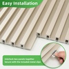 image:imageArt3d 8Pack 96 x 6 WPC Wall Panels 3D Wood Fluted Acoustic Accent Wall Paneling Mondern Wainscoting Panels for Interior Wall Decor Living Room Bedroom Office Covering 32 Sqft WalnutElegant Champagne