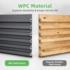 image:imageArt3d 8Pack 96 x 6 WPC Wall Panels 3D Wood Fluted Acoustic Accent Wall Paneling Mondern Wainscoting Panels for Interior Wall Decor Living Room Bedroom Office Covering 32 Sqft WalnutSteel Gray