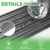 image:imageArt3d 8Pack 96 x 6 WPC Wall Panels 3D Wood Fluted Acoustic Accent Wall Paneling Mondern Wainscoting Panels for Interior Wall Decor Living Room Bedroom Office Covering 32 Sqft WalnutSteel Gray