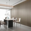 image:imageArt3d 8Pack 96 x 6 WPC Wall Panels 3D Wood Fluted Acoustic Accent Wall Paneling Mondern Wainscoting Panels for Interior Wall Decor Living Room Bedroom Office Covering 32 Sqft WalnutElegant Champagne