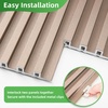 image:imageArt3d 8Pack 96 x 6 WPC Wall Panels 3D Wood Fluted Acoustic Accent Wall Paneling Mondern Wainscoting Panels for Interior Wall Decor Living Room Bedroom Office Covering 32 Sqft WalnutTextured Brown