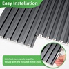 image:imageArt3d 8Pack 96 x 6 WPC Wall Panels 3D Wood Fluted Acoustic Accent Wall Paneling Mondern Wainscoting Panels for Interior Wall Decor Living Room Bedroom Office Covering 32 Sqft WalnutSteel Gray