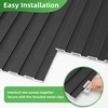 image:imageArt3d 8Pack 96 x 6 WPC Wall Panels 3D Wood Fluted Acoustic Accent Wall Paneling Mondern Wainscoting Panels for Interior Wall Decor Living Room Bedroom Office Covering 32 Sqft WalnutBlack