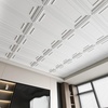 image:imageArt3d Decorative Drop Ceiling Tiles 2x4 ftQuick Install Decorative 3D PVC Ceiling Panels for Room and Commerical Decor12 Pack Covers 96 Sqft Rectangular WhiteRectangular White