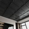 image:imageArt3d Decorative Drop Ceiling Tiles 2x4 ftQuick Install Decorative 3D PVC Ceiling Panels for Room and Commerical Decor12 Pack Covers 96 Sqft Rectangular WhiteRectangular Black