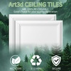 image:imageArt3d Decorative Drop Ceiling Tiles 2x4 ftQuick Install Decorative 3D PVC Ceiling Panels for Room and Commerical Decor12 Pack Covers 96 Sqft Rectangular WhiteWhite