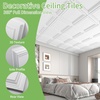 image:imageArt3d Decorative Drop Ceiling Tiles 2x4 ftQuick Install Decorative 3D PVC Ceiling Panels for Room and Commerical Decor12 Pack Covers 96 Sqft Rectangular WhiteSquare White