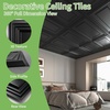 image:imageArt3d Decorative Drop Ceiling Tiles 2x4 ftQuick Install Decorative 3D PVC Ceiling Panels for Room and Commerical Decor12 Pack Covers 96 Sqft Rectangular WhiteRectangular Black