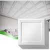 image:imageArt3d Decorative Drop Ceiling Tiles 2x4 ftQuick Install Decorative 3D PVC Ceiling Panels for Room and Commerical Decor12 Pack Covers 96 Sqft Rectangular WhiteSquare White