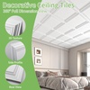 image:imageArt3d Decorative Drop Ceiling Tiles 2x4 ftQuick Install Decorative 3D PVC Ceiling Panels for Room and Commerical Decor12 Pack Covers 96 Sqft Rectangular WhiteWhite
