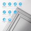 image:imageArt3d PVC Ceiling Tiles 2x2 Plastic Sheet in Pure White 48Pack MultiPackBrushed Silver