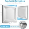 image:imageArt3d PVC Ceiling Tiles 2x2 Plastic Sheet in Pure White 48Pack MultiPackPure White