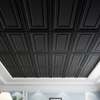 image:imageArt3d PVC Ceiling Tiles 2x2 Plastic Sheet in Pure White 48Pack MultiPackRectangular Black