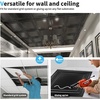 image:imageArt3d PVC Ceiling Tiles 2x2 Plastic Sheet in Pure White 48Pack MultiPackSquare Black
