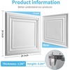 image:imageArt3d PVC Ceiling Tiles 2x2 Plastic Sheet in Pure White 48Pack MultiPackWhite 1
