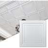 image:imageArt3d 48Pack PVC Drop Ceiling Tiles 192 SqFt 24x24 Decorative Panels for Home and Office 2ft x 2ft MultiPack Crisp White FinishBright White