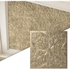 image:imageArt3d 48Pack PVC Drop Ceiling Tiles 192 SqFt 24x24 Decorative Panels for Home and Office 2ft x 2ft MultiPack Crisp White FinishSunset Gold