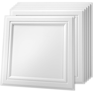 image:imageArt3d Decorative Drop Ceiling Tiles 2x4 ftQuick Install Decorative 3D PVC Ceiling Panels for Room and Commerical Decor12 Pack Covers 96 Sqft Rectangular WhiteSquare White