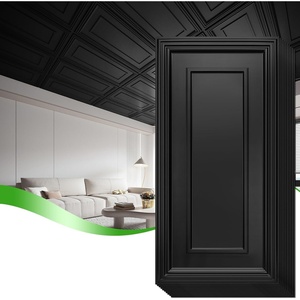 image:imageArt3d Decorative Drop Ceiling Tiles 2x4 ftQuick Install Decorative 3D PVC Ceiling Panels for Room and Commerical Decor12 Pack Covers 96 Sqft Rectangular WhiteRectangular Black
