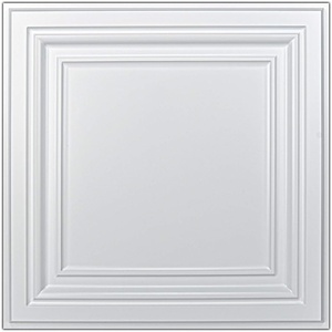 image:imageArt3d PVC Ceiling Tiles 2x2 Plastic Sheet in Pure White 48Pack MultiPackWhite 1