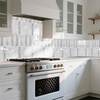 image:imageArt3d 114 x 9 Inch HeavyDuty Peel and Stick Backsplash for Home Dcor 10Pack Vinyl Wall Tiles for Kitchen Countertop White StoneGray Marble