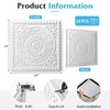 image:imageArt3d Barque Decorative Ceiling Tile 2x2 ft  Pack of 12 Covers 48 Sqft PVC Lightweight Waterproof Drop Ceiling Tiles for Living Room Office amp Commercial Use WhiteWhite
