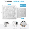 image:imageArt3d Barque Decorative Ceiling Tile 2x2 ft  Pack of 12 Covers 48 Sqft PVC Lightweight Waterproof Drop Ceiling Tiles for Living Room Office amp Commercial Use WhiteWhite