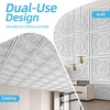 image:imageArt3d Barque Decorative Ceiling Tile 2x2 ft  Pack of 12 Covers 48 Sqft PVC Lightweight Waterproof Drop Ceiling Tiles for Living Room Office amp Commercial Use WhiteWhite