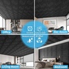 image:imageArt3d Barque Decorative Ceiling Tile 2x2 ft  Pack of 12 Covers 48 Sqft PVC Lightweight Waterproof Drop Ceiling Tiles for Living Room Office amp Commercial Use WhiteBlack