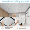 image:imageArt3d Barque Decorative Ceiling Tile 2x2 ft  Pack of 12 Covers 48 Sqft PVC Lightweight Waterproof Drop Ceiling Tiles for Living Room Office amp Commercial Use WhiteWhite