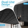image:imageArt3d Barque Decorative Ceiling Tile 2x2 ft  Pack of 12 Covers 48 Sqft PVC Lightweight Waterproof Drop Ceiling Tiles for Living Room Office amp Commercial Use WhiteBlack