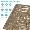 image:imageArt3d Barque Decorative Ceiling Tile 2x2 ft  Pack of 12 Covers 48 Sqft PVC Lightweight Waterproof Drop Ceiling Tiles for Living Room Office amp Commercial Use WhiteAntique Gold