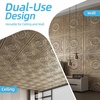 image:imageArt3d Barque Decorative Ceiling Tile 2x2 ft  Pack of 12 Covers 48 Sqft PVC Lightweight Waterproof Drop Ceiling Tiles for Living Room Office amp Commercial Use WhiteAntique Gold