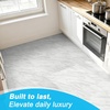 image:imageArt3d Marble Textured ClickLock Vinyl Floor Tiles 12Pack 24 x 12 Inch Floor Planks  Waterproof Flooring for Living Room Kitchen Basement Ideal for New Home Buyers amp Future Movers Gray MarbleWhite Jade