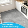 image:imageArt3d Marble Textured ClickLock Vinyl Floor Tiles 12Pack 24 x 12 Inch Floor Planks  Waterproof Flooring for Living Room Kitchen Basement Ideal for New Home Buyers amp Future Movers Gray MarbleGray Marble