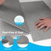 image:imageArt3d Marble Textured ClickLock Vinyl Floor Tiles 12Pack 24 x 12 Inch Floor Planks  Waterproof Flooring for Living Room Kitchen Basement Ideal for New Home Buyers amp Future Movers Gray MarbleCement Grey