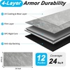 image:imageArt3d Marble Textured ClickLock Vinyl Floor Tiles 12Pack 24 x 12 Inch Floor Planks  Waterproof Flooring for Living Room Kitchen Basement Ideal for New Home Buyers amp Future Movers Gray MarbleGray Marble
