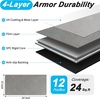 image:imageArt3d Marble Textured ClickLock Vinyl Floor Tiles 12Pack 24 x 12 Inch Floor Planks  Waterproof Flooring for Living Room Kitchen Basement Ideal for New Home Buyers amp Future Movers Gray MarbleCement Grey
