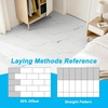 image:imageArt3d Marble Textured ClickLock Vinyl Floor Tiles 12Pack 24 x 12 Inch Floor Planks  Waterproof Flooring for Living Room Kitchen Basement Ideal for New Home Buyers amp Future Movers Gray MarbleWhite Marble