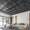 image:imageArt3d Vintage Flower Ceiling Tile 2x2 ft  Pack of 12 Covers 48 Sqft PVC Lightweight Waterproof Drop Ceiling Tiles for Living Room Bedroom Office amp Basement Antique GoldBlack