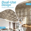 image:imageArt3d Vintage Flower Ceiling Tile 2x2 ft  Pack of 12 Covers 48 Sqft PVC Lightweight Waterproof Drop Ceiling Tiles for Living Room Bedroom Office amp Basement Antique GoldAntique Gold