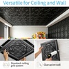 image:imageArt3d Vintage Flower Ceiling Tile 2x2 ft  Pack of 12 Covers 48 Sqft PVC Lightweight Waterproof Drop Ceiling Tiles for Living Room Bedroom Office amp Basement Antique GoldBlack